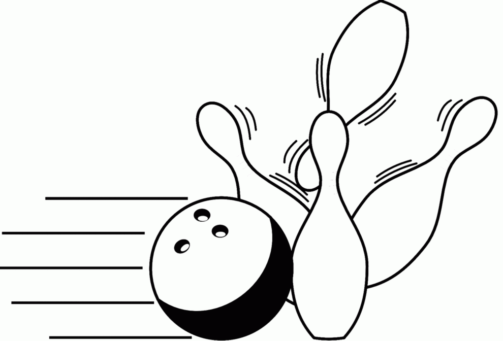 Plansa de colorat cu Bowling 12 4